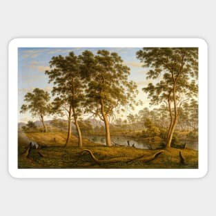 natives on the ouse river van diemen s land 1838 - John Glover Sticker